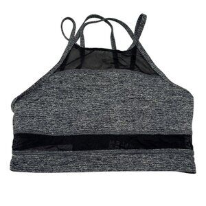 Victorias Secret Pink Ultimate Unlined Longline Sports Bra Small Gray Strappy